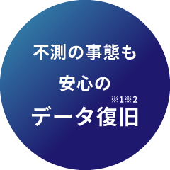 不測の事態も安心のデータ復旧